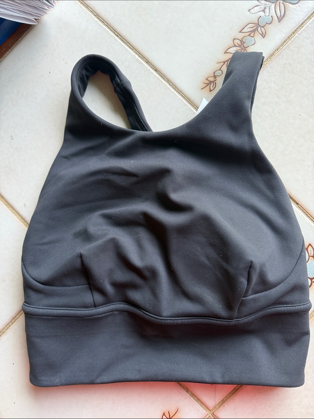 lululemon athletica Black High-Neck Cropped Sports Bra